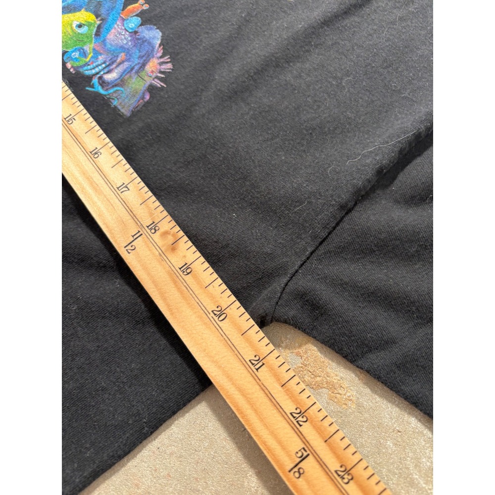 Vintage Monsters Inc Movie Promo T-Shirt Alstyle Hollywood Video Black Large - Picture 4 of 5